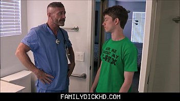 Doctor Step Dad Teaching His Virgin Twink Step s. How To Explore And Fuck In Bathroom