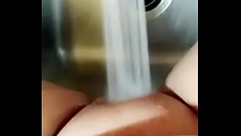 Kitchen hose water orgasm