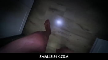 smallsis4k  -  Mylene Monroe wearing very revealing outfit giving stepbro a boner